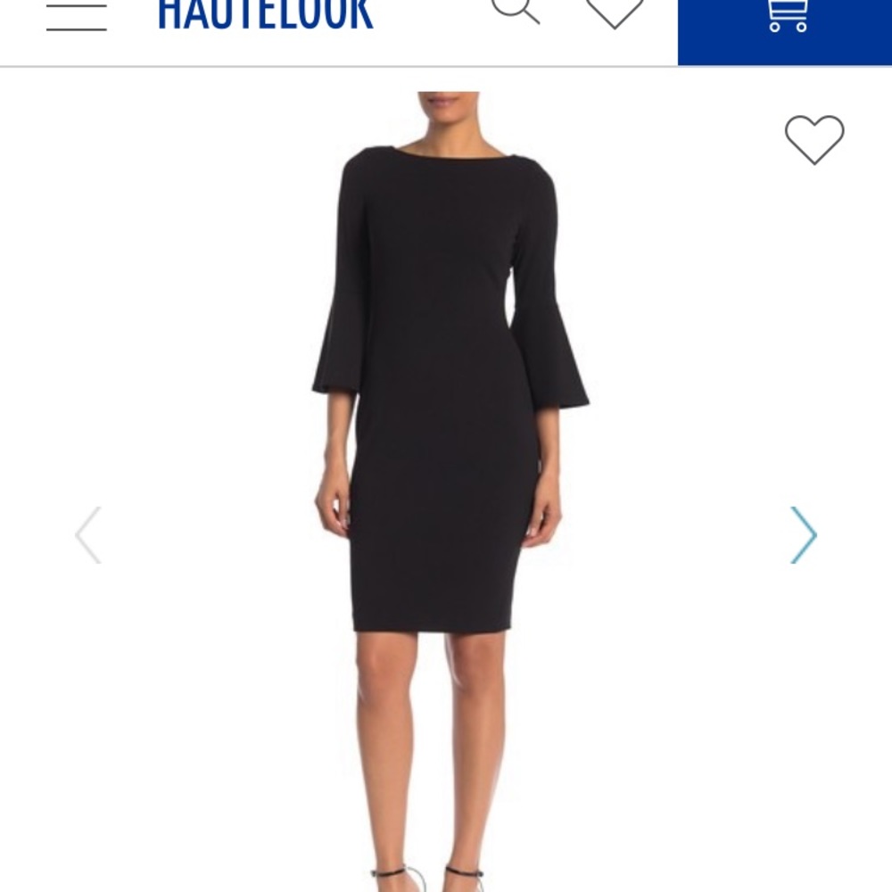 NWOT Calvin Klein purple bell sleeve dress